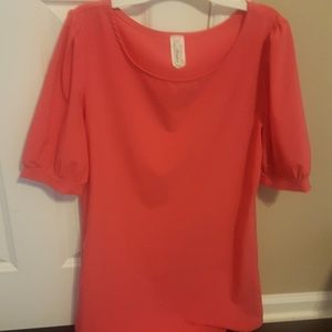 Coral short sleeve dress